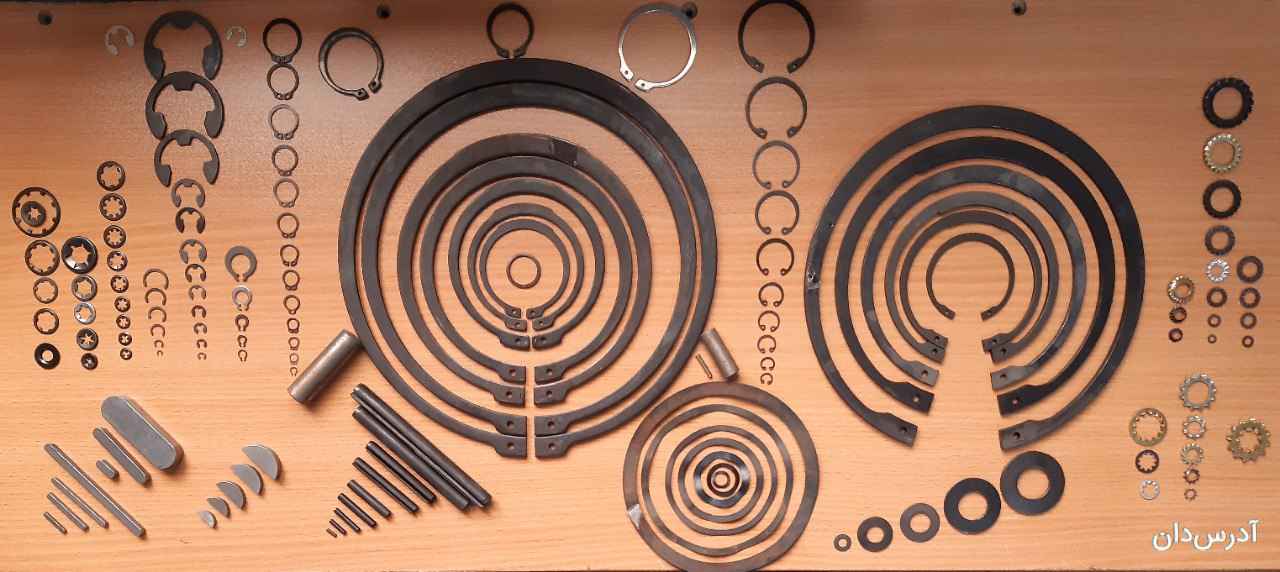 فروش انواع خار فنری، پین، واشر و پیچ‌ومهره صنعتی (عمده و تکی)